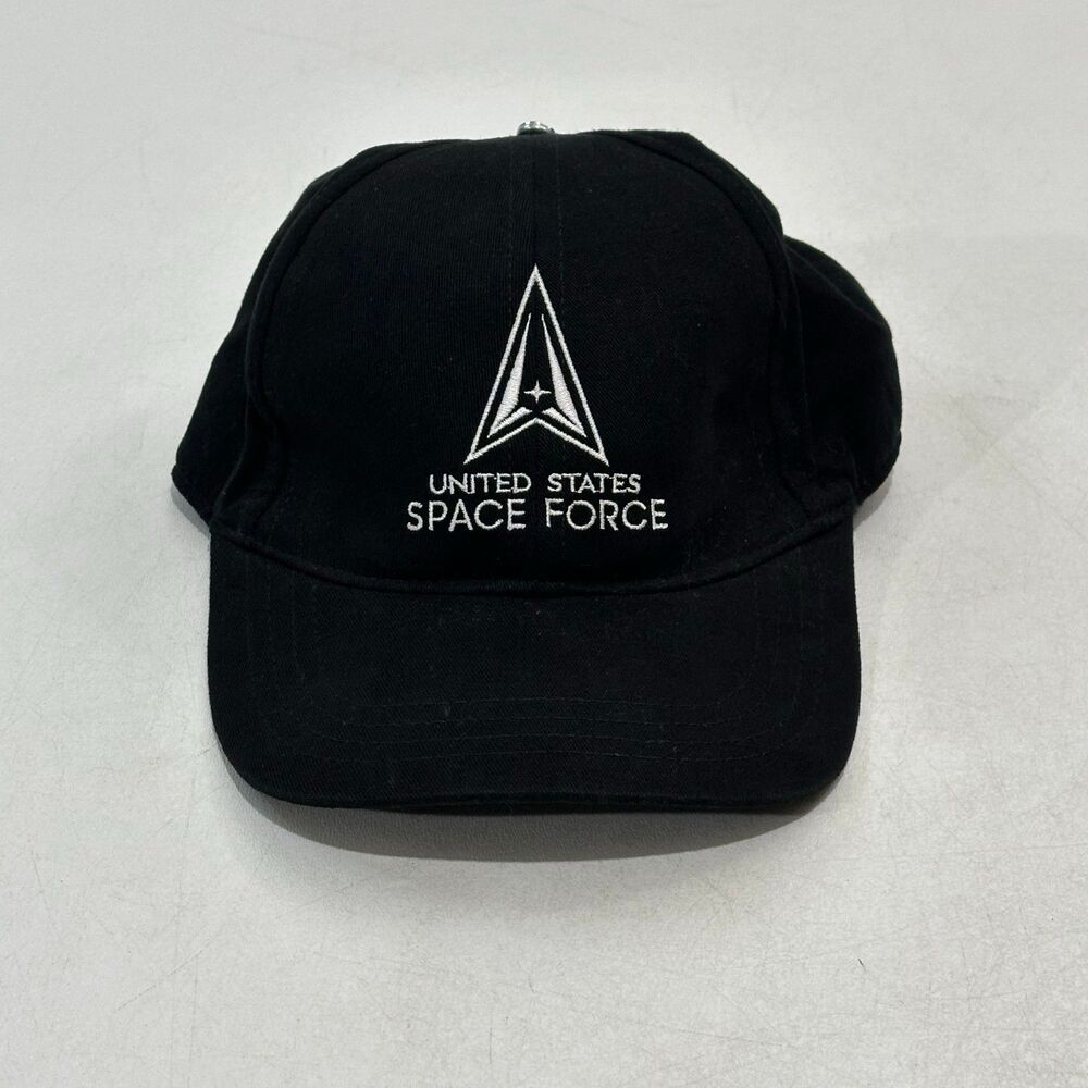 United States Space Force Unisex Cap Black Embroidered Logo, One Size